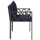 vidaXL Kültéri padok 2 -Seater 116 x 56 x 75 cm polirattan