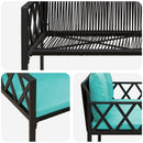 vidaXL Kültéri padok 2 -Seater 116 x 56 x 75 cm polirattan