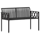 vidaXL Kültéri padok 2 -Seater 116 x 56 x 75 cm polirattan