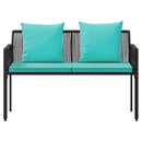 vidaXL Kültéri padok 2 -Seater 116 x 56 x 75 cm polirattan