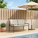 vidaXL Kerti pad 2 -Seater 116 x 67,5 x 72 cm polirattan Krémfehér