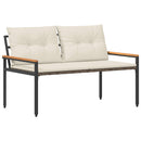 vidaXL Kerti pad 2 -Seater 116 x 67,5 x 72 cm polirattan Krémfehér