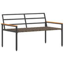 vidaXL Kerti pad 2 -Seater 116 x 67,5 x 72 cm polirattan Krémfehér