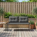 vidaXL Kerti pad 2 -Seater 116 x 67,5 x 72 cm polirattan Sötétszürke