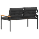vidaXL Kerti pad 2 -Seater 116 x 67,5 x 72 cm polirattan Sötétszürke