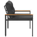 vidaXL Kerti pad 2 -Seater 116 x 67,5 x 72 cm polirattan Sötétszürke