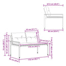 vidaXL Kerti pad 2 -Seater 116 x 67,5 x 72 cm polirattan Sötétszürke