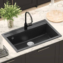 vidaXL Mosogató Fekete 795 x 505 mm Gránit