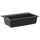 vidaXL Mosogató Fekete 795 x 505 mm Gránit