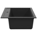 vidaXL Mosogató Fekete 795 x 505 mm Gránit