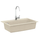 vidaXL Mosogató Bézs 795 x 505 mm Gránit