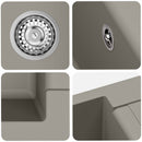 vidaXL Mosogató Szürke 780 x 500 mm 80% Kvarc és 20% Gyanta
