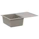 vidaXL Mosogató Szürke 780 x 500 mm 80% Kvarc és 20% Gyanta