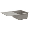 vidaXL Mosogató Szürke 780 x 500 mm 80% Kvarc és 20% Gyanta