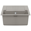 vidaXL Mosogató Szürke 780 x 500 mm 80% Kvarc és 20% Gyanta