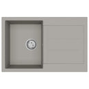 vidaXL Mosogató Szürke 780 x 500 mm 80% Kvarc és 20% Gyanta