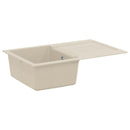 vidaXL Mosogató Bézs 780 x 500 mm 80% Kvarc és 20% Gyanta