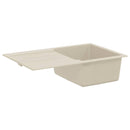 vidaXL Mosogató Bézs 780 x 500 mm 80% Kvarc és 20% Gyanta