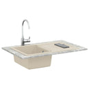 vidaXL Mosogató Bézs 780 x 500 mm 80% Kvarc és 20% Gyanta