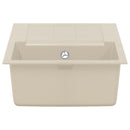 vidaXL Mosogató Bézs 780 x 500 mm 80% Kvarc és 20% Gyanta