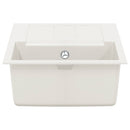 vidaXL Mosogató Fehér 780 x 500 mm 80% Kvarc és 20% Gyanta