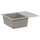 vidaXL Mosogató Szürke 620 x 500 mm 80% Kvarc és 20% Gyanta