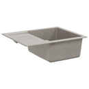 vidaXL Mosogató Szürke 620 x 500 mm 80% Kvarc és 20% Gyanta