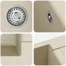vidaXL Mosogató Bézs 620 x 500 mm 80% Kvarc és 20% Gyanta