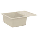 vidaXL Mosogató Bézs 620 x 500 mm 80% Kvarc és 20% Gyanta