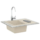vidaXL Mosogató Bézs 620 x 500 mm 80% Kvarc és 20% Gyanta