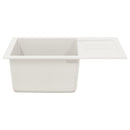 vidaXL Mosogató Fehér 620 x 500 mm 80% Kvarc és 20% Gyanta