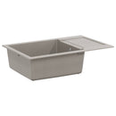 vidaXL Mosogató Szürke 780 x 500 mm 80% Kvarc és 20% Gyanta