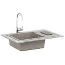 vidaXL Mosogató Szürke 780 x 500 mm 80% Kvarc és 20% Gyanta