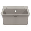 vidaXL Mosogató Szürke 780 x 500 mm 80% Kvarc és 20% Gyanta