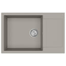 vidaXL Mosogató Szürke 780 x 500 mm 80% Kvarc és 20% Gyanta