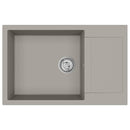 vidaXL Mosogató Szürke 780 x 500 mm 80% Kvarc és 20% Gyanta