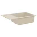vidaXL Mosogató Bézs 780 x 500 mm 80% Kvarc és 20% Gyanta