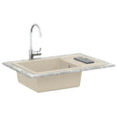 vidaXL Mosogató Bézs 780 x 500 mm 80% Kvarc és 20% Gyanta