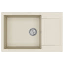 vidaXL Mosogató Bézs 780 x 500 mm 80% Kvarc és 20% Gyanta