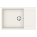 vidaXL Mosogató Fehér 780 x 500 mm 80% Kvarc és 20% Gyanta