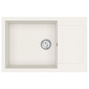 vidaXL Mosogató Fehér 780 x 500 mm 80% Kvarc és 20% Gyanta