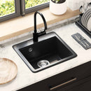 vidaXL Mosogató Fekete 470 x 440 mm Gránit
