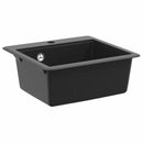 vidaXL Mosogató Fekete 470 x 440 mm Gránit