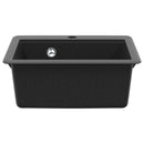 vidaXL Mosogató Fekete 470 x 440 mm Gránit