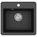 vidaXL Mosogató Fekete 470 x 440 mm Gránit