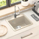 vidaXL Mosogató Bézs 470 x 440 mm Gránit