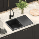 vidaXL Mosogató Fekete 670 x 460 mm Gránit