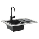 vidaXL Mosogató Fekete 670 x 460 mm Gránit