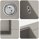 vidaXL Mosogató Szürke 670 x 460 mm 80% Kvarc és 20% Gyanta