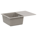vidaXL Mosogató Szürke 670 x 460 mm 80% Kvarc és 20% Gyanta